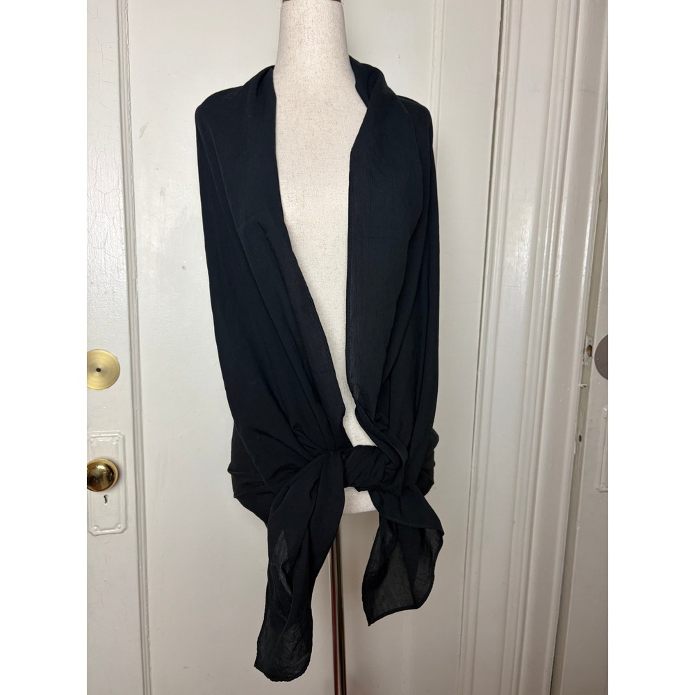 Victorias Secret Swim Black Cotton Sarong Wrap Cover Up OS NWT - Picture 2 of 5